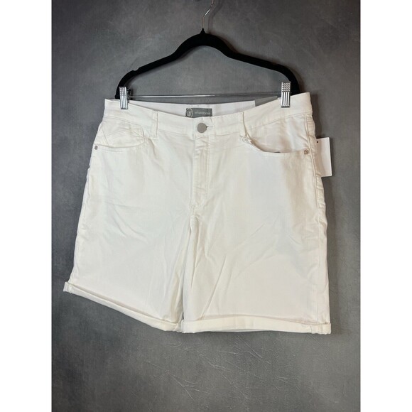 Wit & Wisdom Ab-Solution Shorts Womens 16 White Slimming Stretch Cotton Blend - Picture 5 of 11